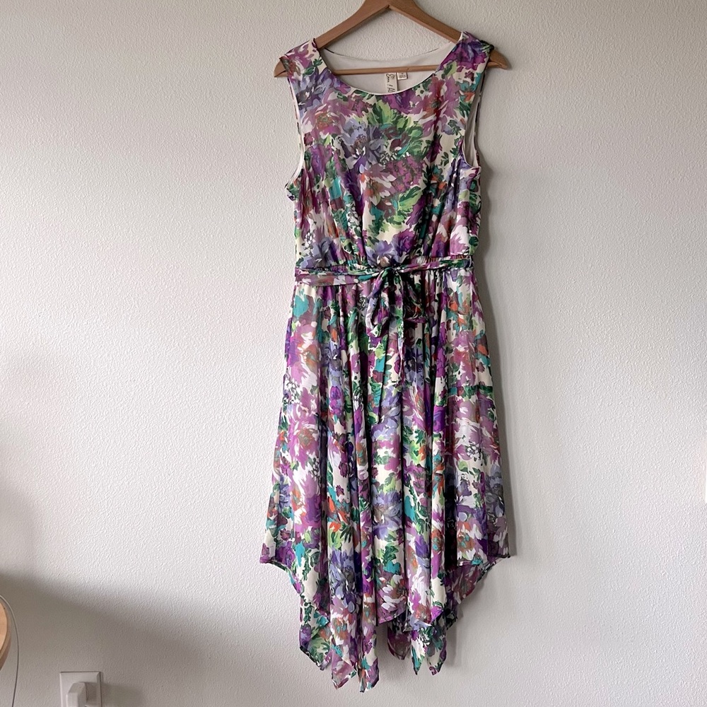 Floral long dress.